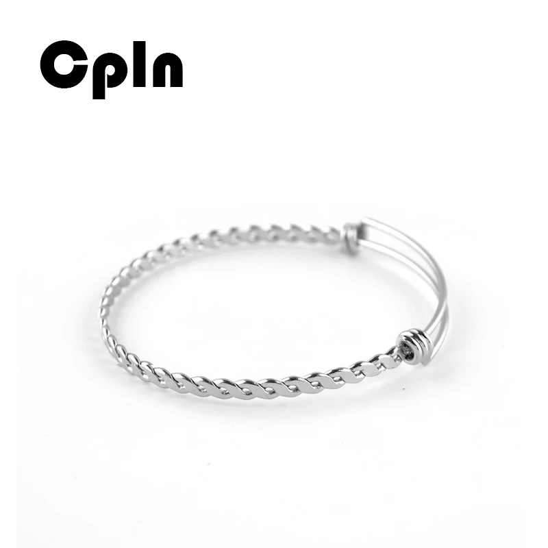 Cpln плоские твист push-pull live расширения и сокращения регулируемые браслеты для женщин титановая проволочная катушка DIY ювелирный браслет