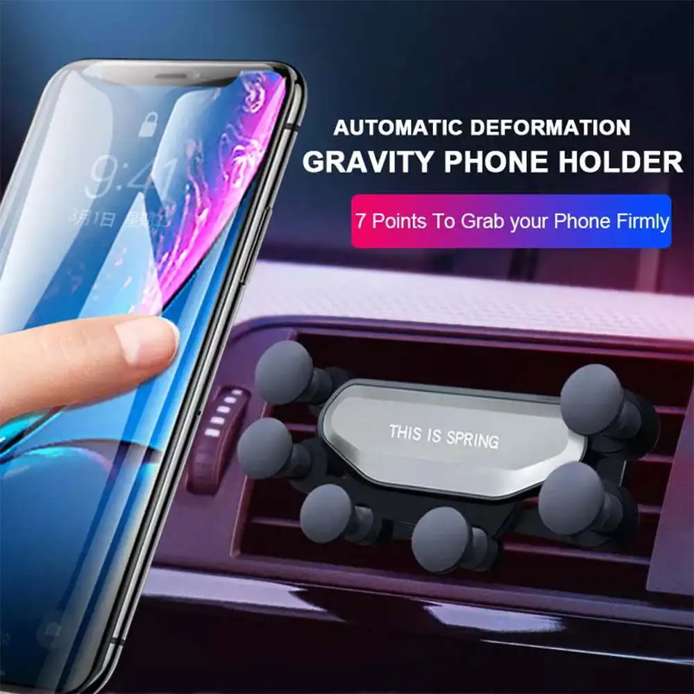 

New Third Gen Gravitation Car Phone Holder Linkage Support GPS Vent Car Stand Universally For IOS/Android