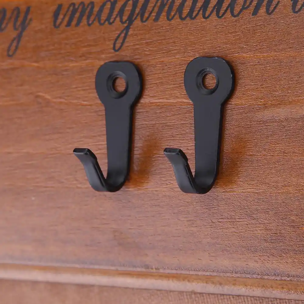 Ten Pieces Batch Black Hook Closet Wardrobe Key Hook Save Space Load Bearing Compact Light Weight And Easy To Store Aliexpress