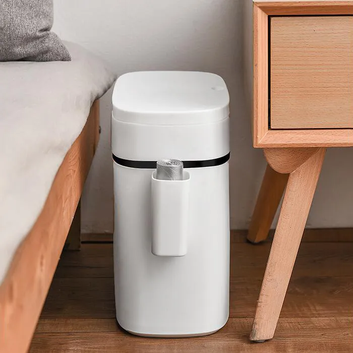 12L Large Capacity Trash Cans Kitchen Toilet Garbage Bag Holder Rubbish Bin Dustbin Bucket Crack Press-Type Bathroom Waste Bin