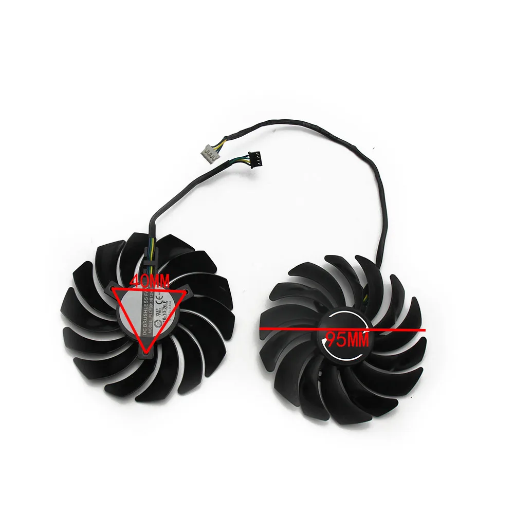 Графический вентилятор видеокарты для MSI GeForce RTX 2070 ARMOR 8G OC PLD10010B12HH DC12V 0.40A 4 линии