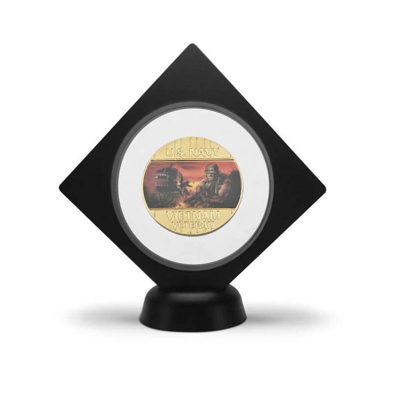 coin1 with stand WR США Вьетнам военный позолоченные монеты коллекционные с монетницей оригинальные армейские монеты набор медаль подарок пункт дропшиппинг - Цвет: coin1 with stand