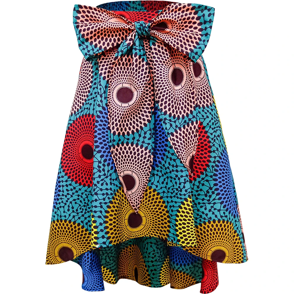 Африканская одежда для женщин, модная африканская юбка, традиционная юбка с принтом Анкары, цветочный принт, повседневная юбка Дашики, восковая юбка с принтом - Цвет: color1