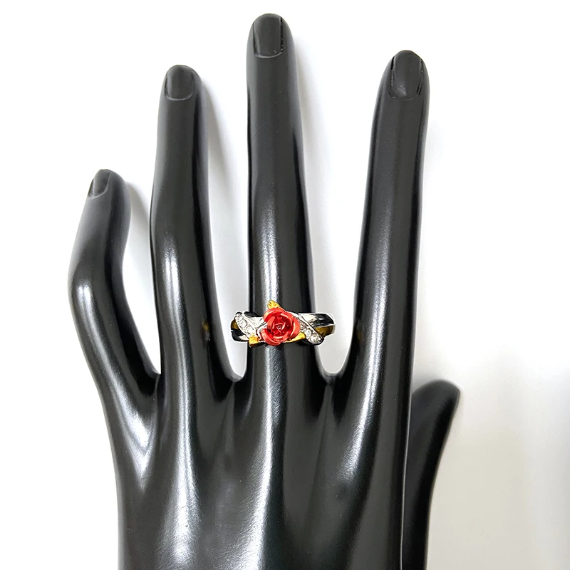 

Love you forever Rose Rings for Women Fashion AAA Australia Crystal Engagement Wedding Rings Female Jewelry Gifts Dropshipping