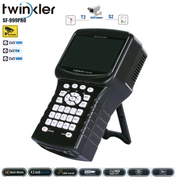 

Twinkler SF-999PRO Satellite Finder Meter Support DVB S2/DVB T2/DVB C/Camera HD OUTPUT DSP Technology PAL NTSC Satfinder Meter