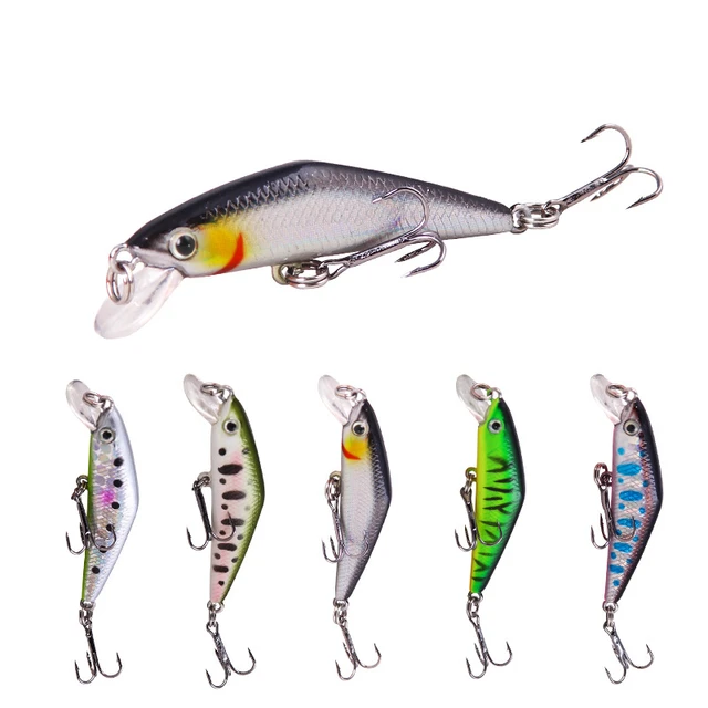 Lot 5pcs Popper Fishing Lures Bass Crankbaits Baits Tackle Minnow