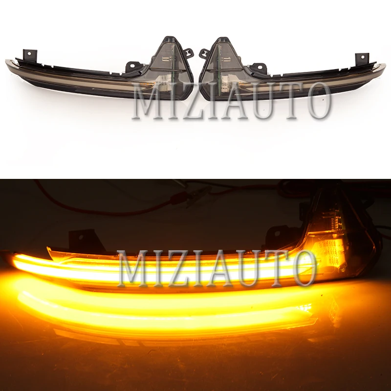 

MIZIAUTO 1 Pair Car Auto LED Flowing Rearview Mirror Turn Signal Light for Audi A6 C7 RS 2014 2015 2016 2017 2018 Smoked