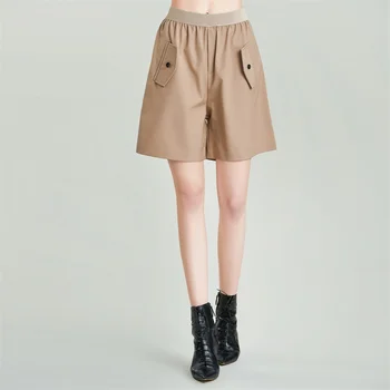 

HAVVA 2020 Summer New Leisure Italian Stereo Cut Set Loose Bermuda Short Pants Wide-leg Ladies Pants Summer K5912