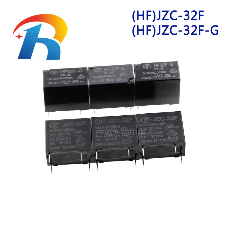 10 шт. Оригинальное реле Hongfa JZC HF 32F-G-005 012 024-HS3 HS 4PIN 5А 10А стандартная фотография (555) (art.: 3a39e378e47) - 3a39e378e47