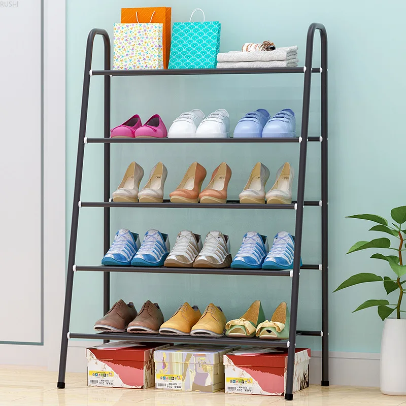 

Easy Assembly Simple Shoe Rack 5-layer Household Storage Shoe Cabinet Iron Simple Stand Modern Economical Shoe Shelf