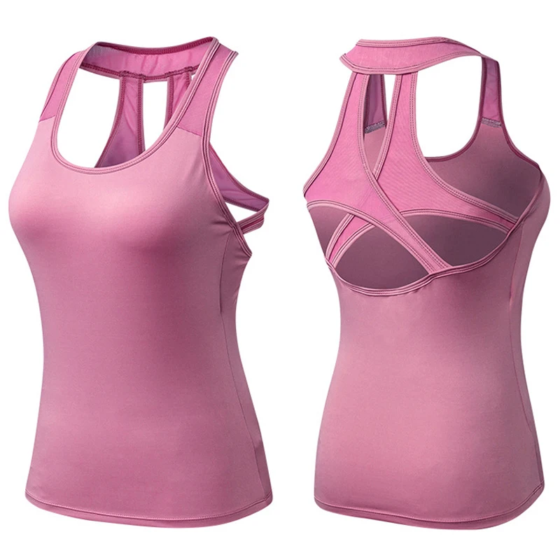 

Sexy Sport Vest O-neck Backless Sleeveless Shirts Gym Top Women Fitness Yoga Vests Workout Clothing Breathable Running Tank Top