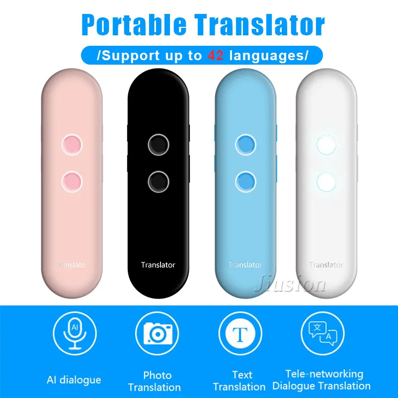 Support 42 Languages Accurate Smart Real-Time Instant for Business Chat Travel Abroad Muama Enence Intelligent Portable Voice Translator AI Smart Recorder 