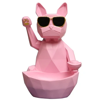 

Creative Fortune Cat Statue Remote Control Multifunction Storage Box Resin Lucky Cat Animal Sculpture Home Decoration