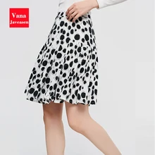 Винтажная юбка в горошек с высокой талией, женские вечерние юбки для пляжа, женская одежда, ретро плиссированная юбка для женщин