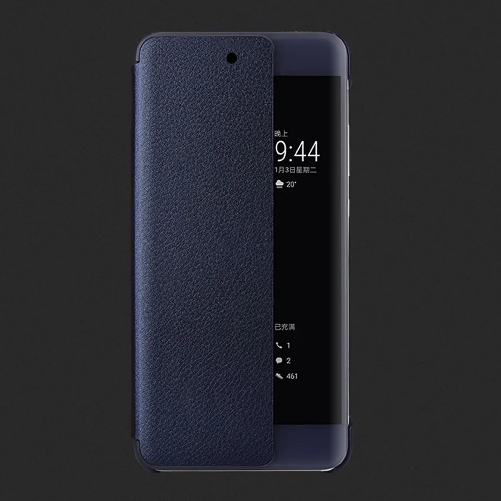 Умный флип-чехол для Huawei P10 с окошком P20 P30 Pro mate 20 Lite функция сна Пробуждение чехол для телефона из искусственной кожи+ Жесткий ПК