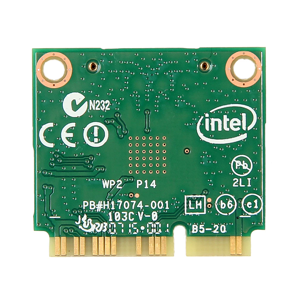 Двухдиапазонная беспроводная карта intel 7260HMW 7260 PCI-E 802.11ac WiFi BT 4,0 Mini Wlan 2,4G/5 Ghz 2x2 WiFi+ Bluetooth 4,0+ антенна