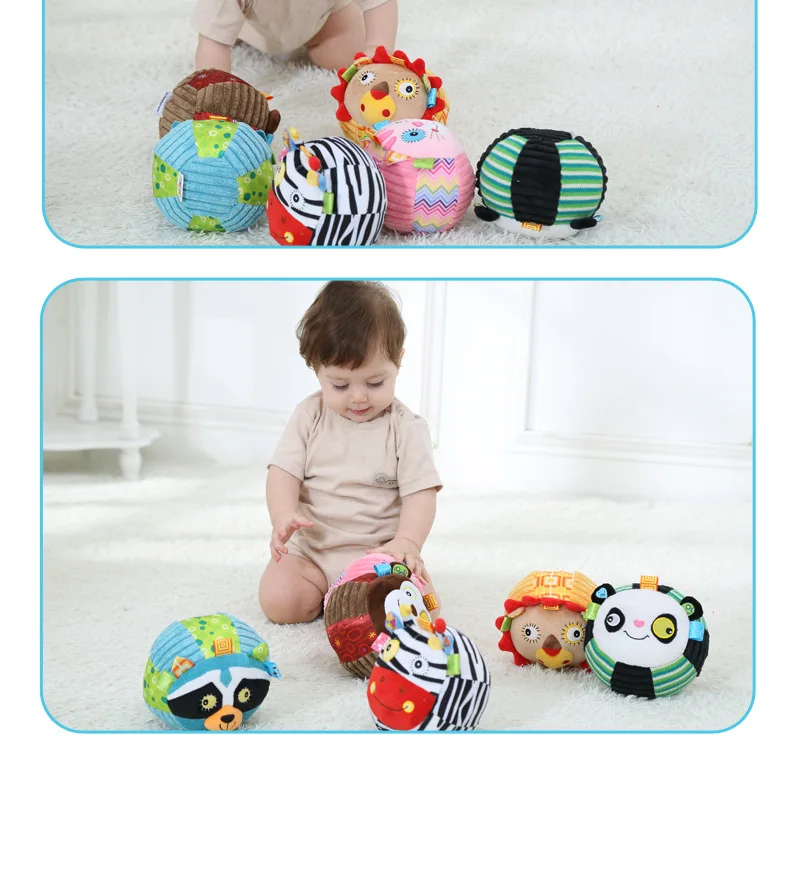 Jollybaby/плюшевый тканевый мячик для новорожденных