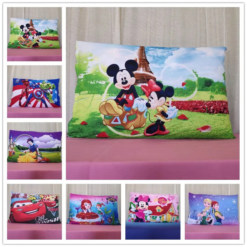 

Disney Mickey and Minnie Mouse Pillow case for Kids Bedroom Pillow Cover Shams Girl's Bed Decoration Children's Home 1 Piece 3D
