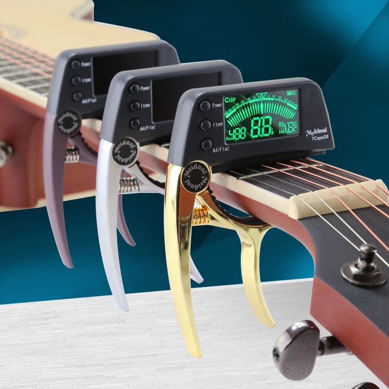 1pcs Capo For Guitar Acoustic Guitar Tuner Quick Change Key Tuner Alloy Material For Electric Guitar Bass Chromatic Guitar Tuner Guitar Parts Accessories Aliexpress