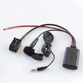 

Biurlink 150CM Microphone Handsfree Adapter Bluetooth AUX Audio Input Cable Adapter For Opel CD70 12Pin Rear Audio Port