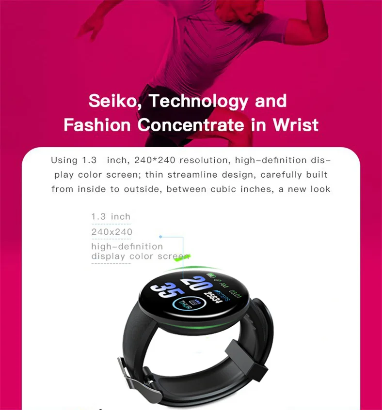 Smart Watch Men Bluetooth Blood Pressure Round Smartwatch Women Watch Waterproof Sport Tracker WhatsApp for Android Ios
