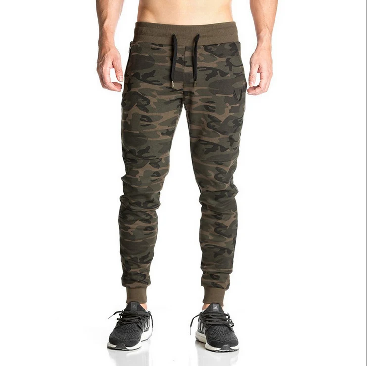 camouflage Green Новые спортивные брюки мужские тренировки Бодибилдинг Одежда повседневные камуфляжные тренировочные брюки джоггеры брюки обтягивающие штаны камуфляжные спортивные брюки - Цвет: camouflage Green
