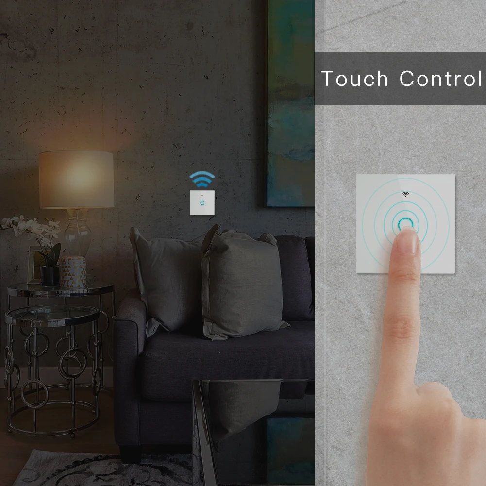  WiFi Smart Wall Touch Light Switch Smart Life/Tuya Wireless Remote Control Work with Alexa Google H - 4000114306270