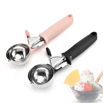 

1Pcs Ice Cream Spoon Yogurt Cookie Scoop Non-stick Ice Ball Maker spoon Kitchen Gadgets Ice Cream Tools Fruit Watermelon Spoon
