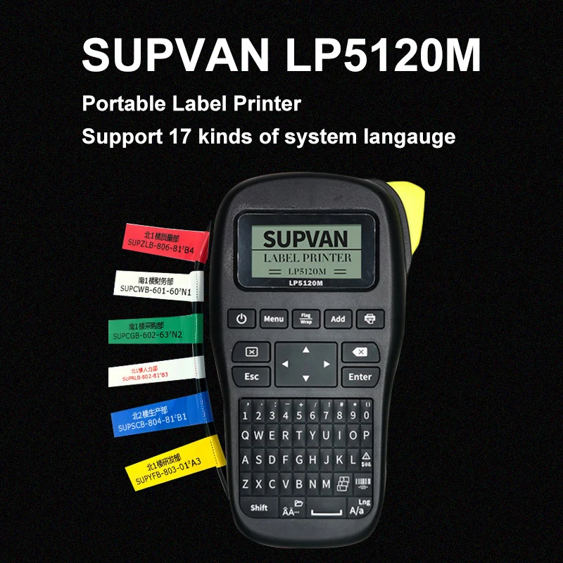 Горячая Supvan беспроводной портативный ручной принтер для печати этикеток LP5120
