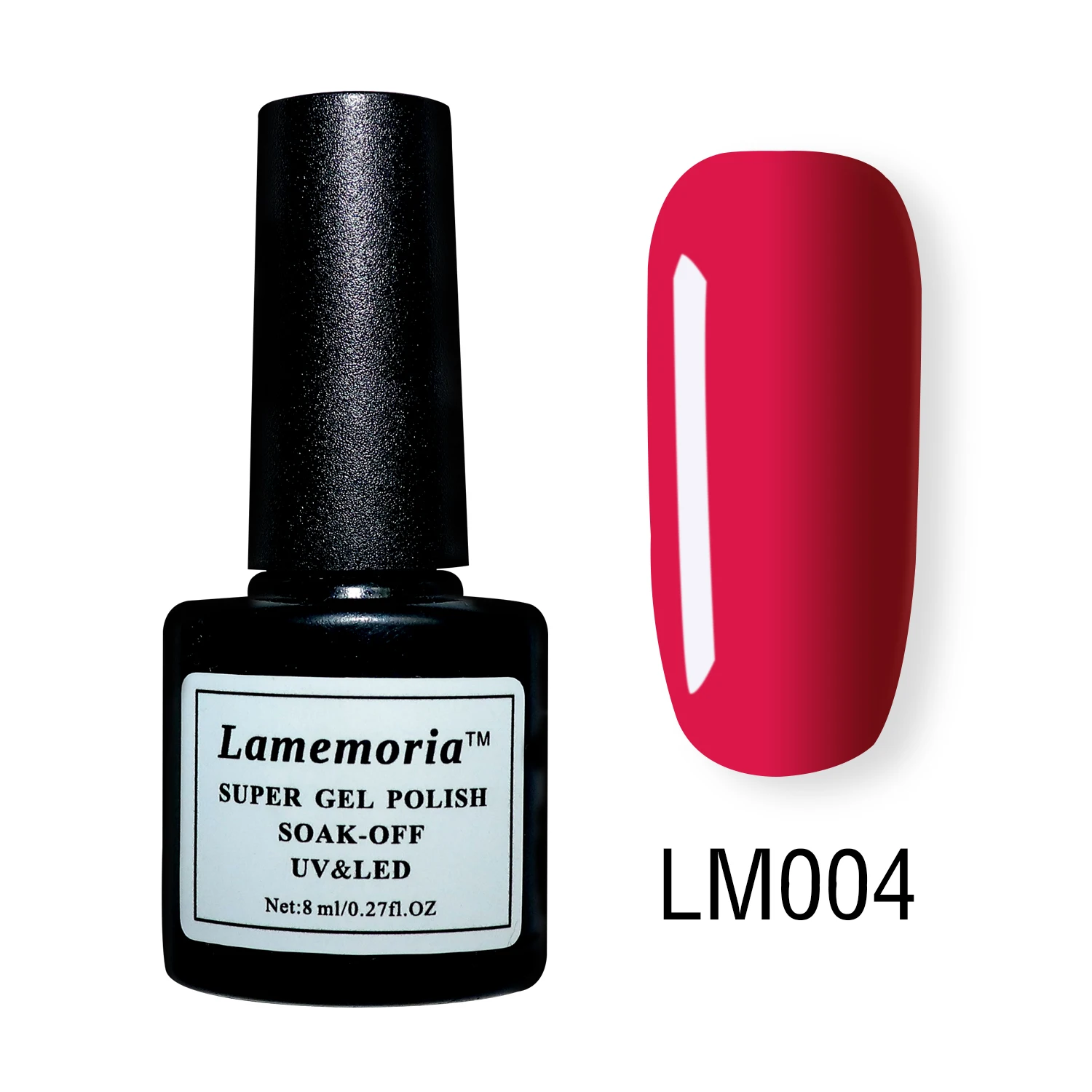 56 цветов, чистый Гель-лак для ногтей, черный, белый цвет, 8 мл, полуперманентный УФ-лак для ногтей, декоративный светодиодный - Цвет: LM004