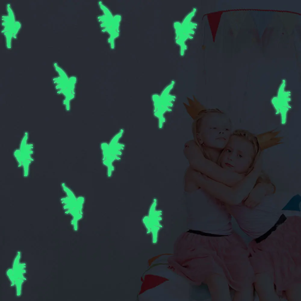 KW3269 ночник резная волшебная фея маленькая принцесса в европейском стиле милая мультяшная Наклейка на стену s флуоресцентная наклейка Ho