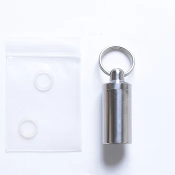 

Leakproof Pill Box Portable Waterproof Bottle Titanium Container Keychain
