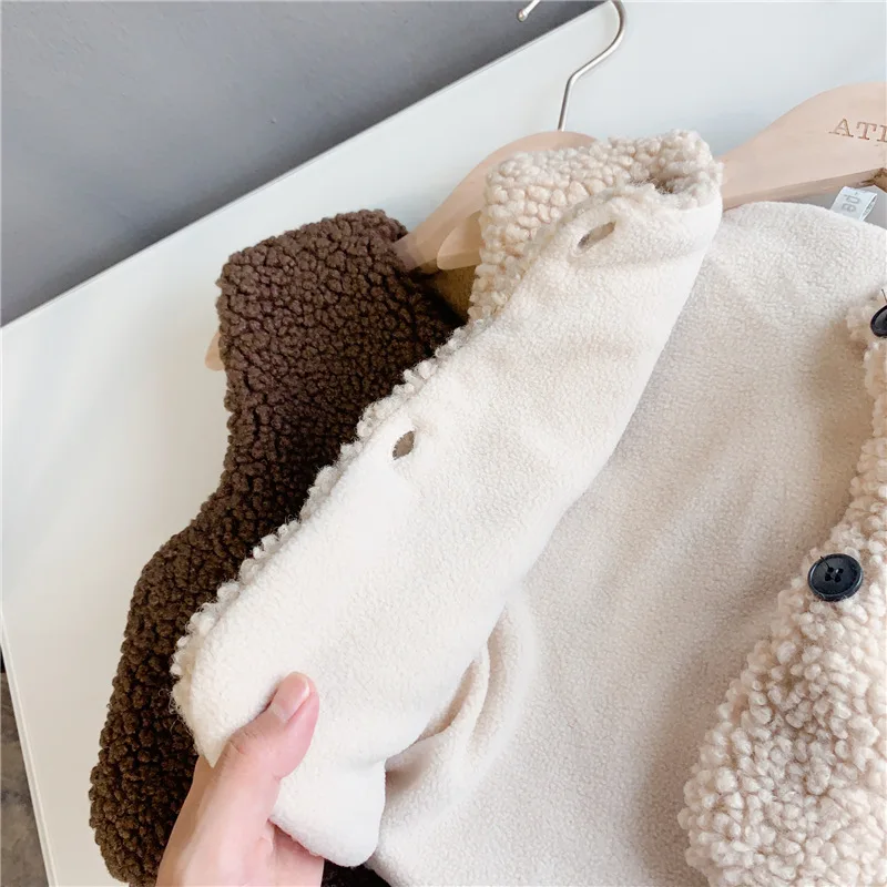 Children's Vest Autumn Girls Korean Warm Sweater Vest Girls Vest Kids Fur Vest Baby Boy Vest