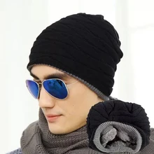 Winter Hat Knitted Cap Men Women Soft Stretch Plush Lined Beanie Cap Skullies Beanies Solid Thick Warm Hats