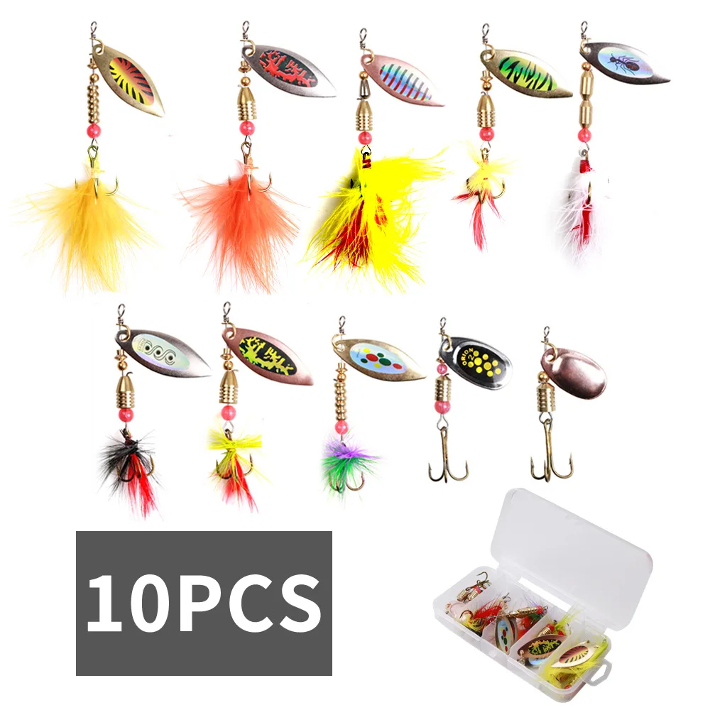 10pcs/lot Fishing Spoon Baits Spinner Lure 3g-7g Fishing Wobbler Metal  Lures Spinnerbait isca Artificial Free with Box - AliExpress