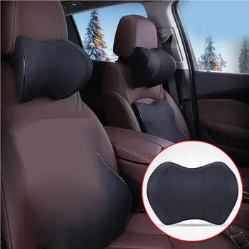 

Car Seat Headrest Inner PU Leather Memory Foam Neck Pillow Support Cushion