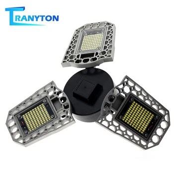 

LED Garage Light E27 Light Deformation Adjustable Angle Light Ceiling Light For Warehouse Workshop Folding Lamp AC100-277V