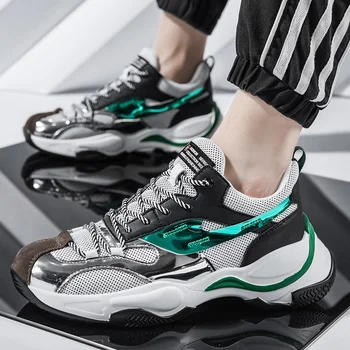 

2020 Spring Mens Shoes Casual Fashion Daddy Shoes Outdoor Men Sneakers Men Light Breathable Shoes Sneakers Men Luminous Shoes