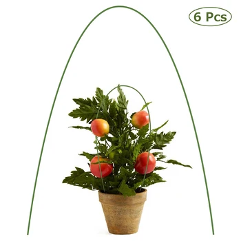 

6 Pcs Greenhouse Hoops Plant Hoop Grow Garden Tunnel Hoop Support Hoops Plant Holder Tools for Garden Stakes Farm Agriculture