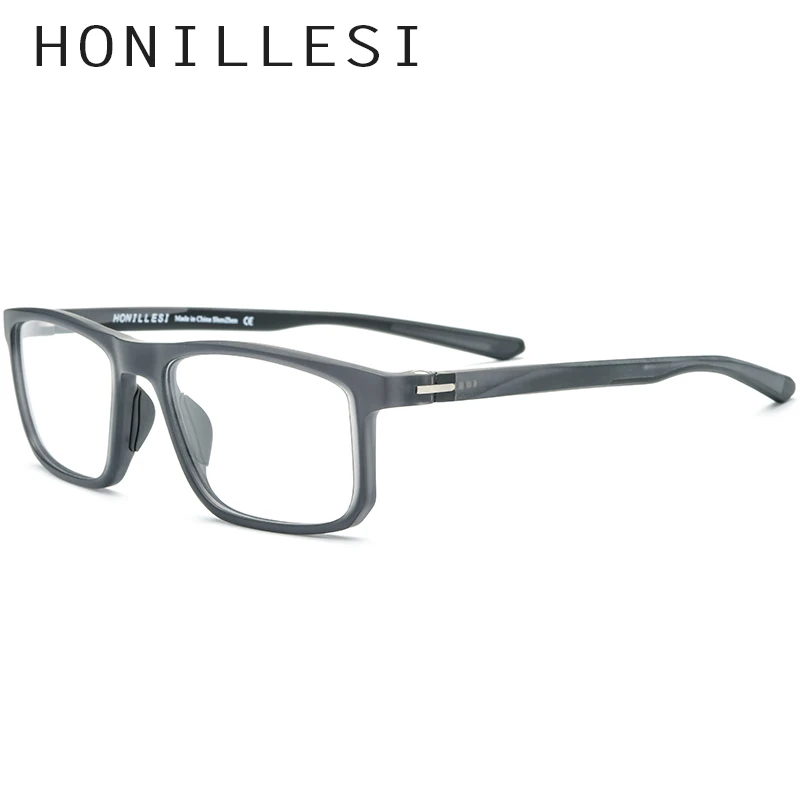 HONILLESI TR90, оправа для очков, мужские баскетбольные очки для улицы, новинка, спортивные очки для полной близорукости, оптические очки по рецепту, 7211 - Цвет оправы: Серый