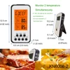 Digital BBQ Thermometer Wireless Kitchen Oven Food Cooking Grill Smoker Meat Thermometer with Probe and Timer Temperature Alarm ► Photo 2/6