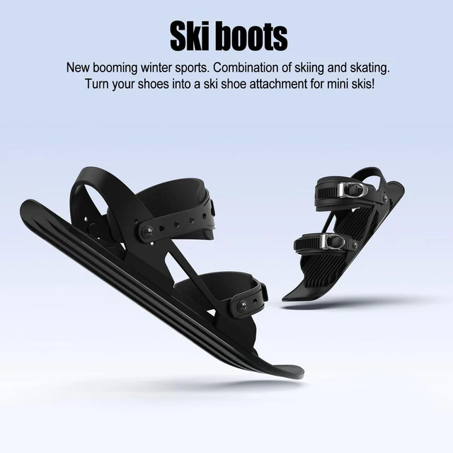 Adults Mini Ski Skates for Snow The Short Skiboard Snowblades Adjustable  Bindings Portable Skiing Shoes Snow Board Ski Shoes - AliExpress