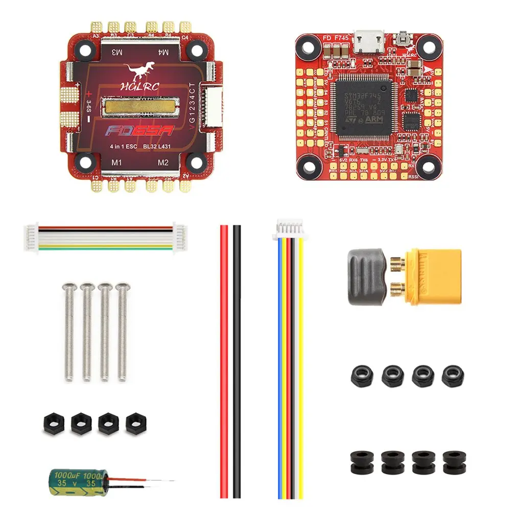 

HGLRC Forward 65A 3-6S L431 BL32 4 in 1 ESC + FD765-VTX F7 FC Flight Control for FPV Racing Drone Accessories