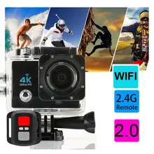 HD 4K Экшн-камера 30 м Водонепроницаемый 2,0 'экран 170D подводный 1080p Спортивная камера go extreme pro wifi камера