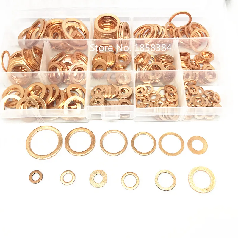 

Copper Sealing Washer Solid Gasket Sump Plug Oil For Hardware Accessories Boat Crush Washer Flat Seal Ring Tool Kit
