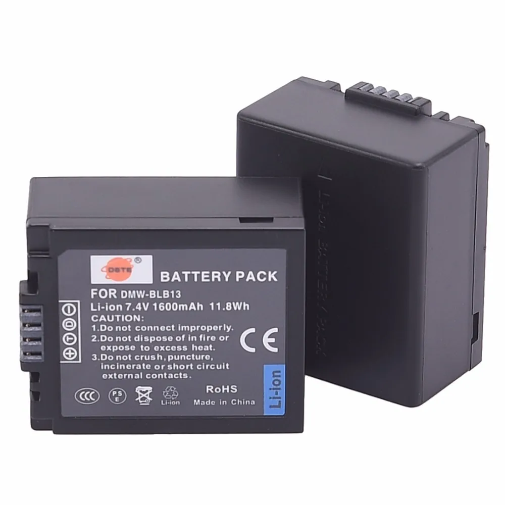 3pcs 1600mAh 7.4V DMW-BLB13E VW-BLB13 BLB13E DSTE DSLR Camera Battery LCD Dual Charger for Panasonic Lumix DMC-G1 G1 SLR