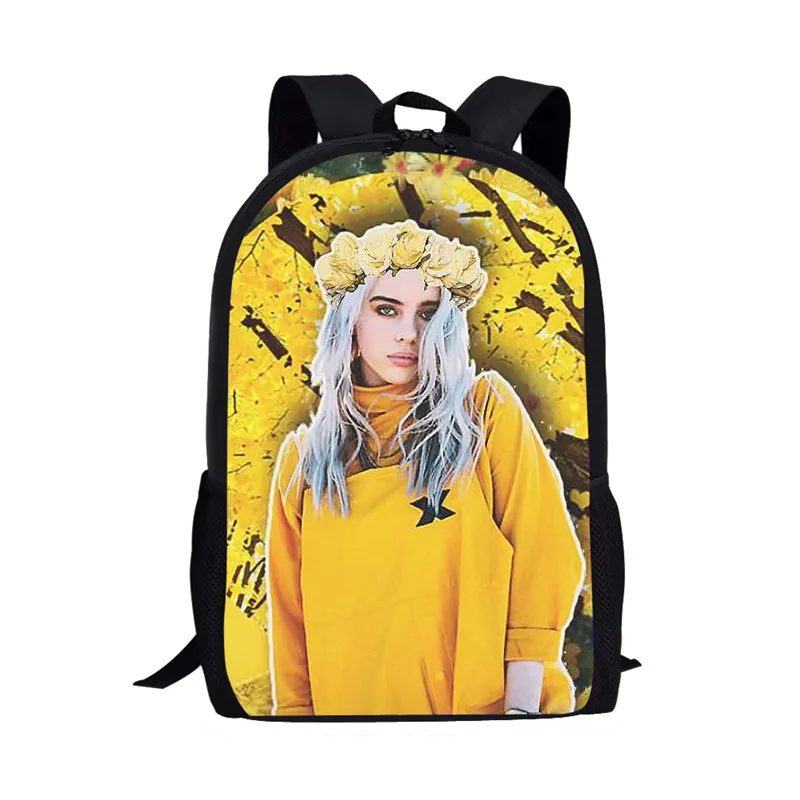 Школьные сумки с героями мультфильмов, детские рюкзаки Billie Eilish, Женский школьный рюкзак для подростков, девочек, рюкзак, детские рюкзаки, Mochila - Цвет: LH1105C