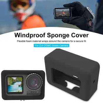 

2PCS Sport Camera Foam Cover High Density Windproof Sponge Microphone Wind Noise Reduction Protect Case For Osmo Action