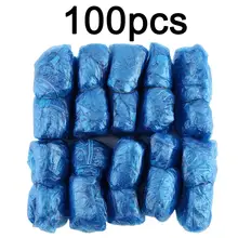 Couvre chaussures en plastique jetables pour la maison, 100 pièces, bottes imperméables pour l'extérieur, nettoyage, Kits d'entretien