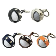 Mini Golf Ball Bag Protective Cover Faux Leather Portable Holder Resistant Quick Access Stylish Soft Outdoor Golf Sports Supplie